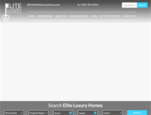 Tablet Screenshot of eliteluxuryhomes.com